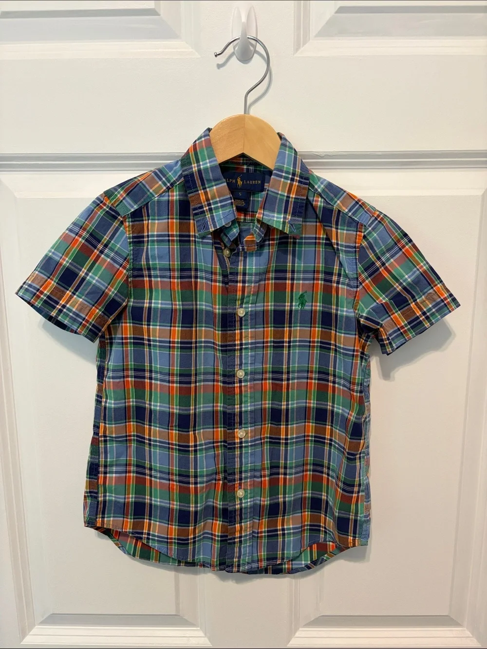 Ralph Lauren Multicolor Plaid Short-Sleeve Button-Down Shirt